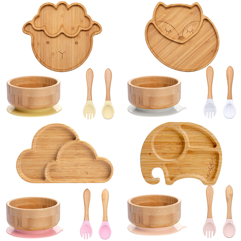 Bamboo Cutlery - 4 Bộ Đồ Ăn Trẻ Em