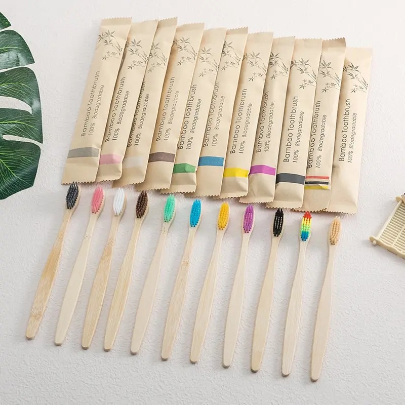 10 Pack Natural Bamboo Toothbr - đánh giá và giá Bamboo Toothbrush
