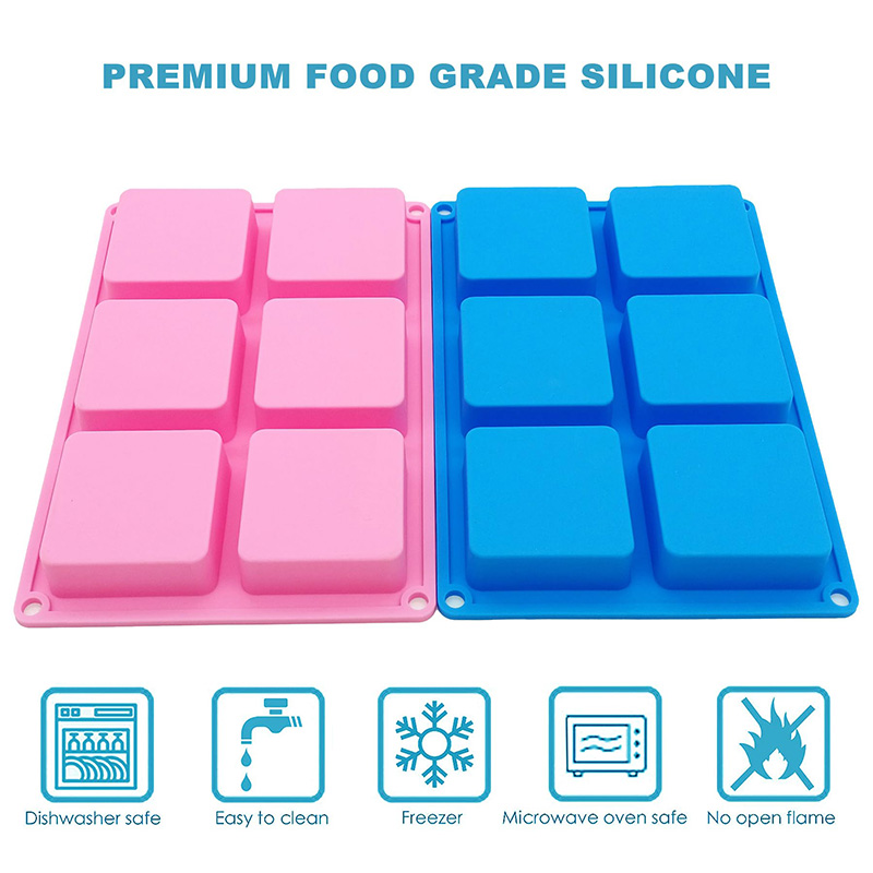 Square Soap Molds 6-Cavity Non - đánh giá và giá Eco Soap