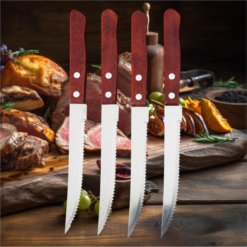 1-20 Pcs Stainless Steel Steak - đánh giá và giá Bamboo Cutlery