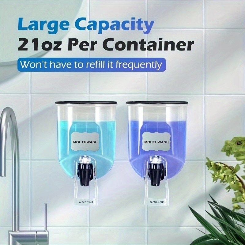 2PCS 600ml Mouthwash Dispenser - đánh giá và giá Reusable Bottle