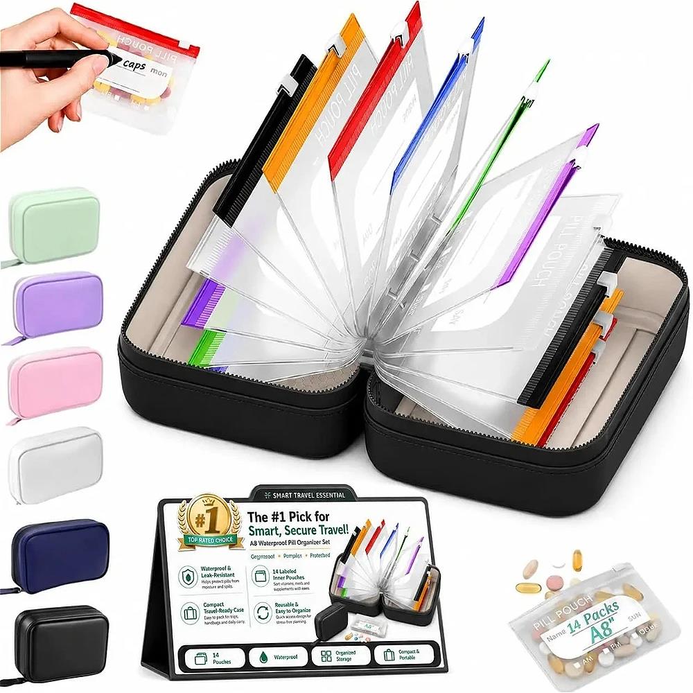 7/14Pouch Weekly Pill Organize - đánh giá và giá Reusable Bag