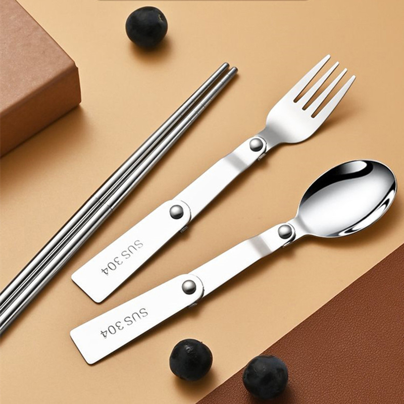 1PC/3PCS Stainless Steel Porta - đánh giá và giá Bamboo Cutlery