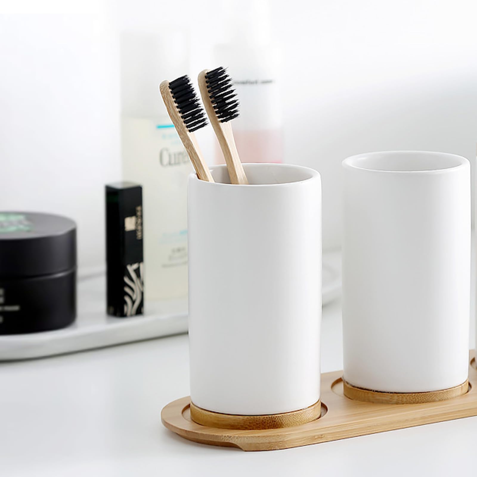 Ceramic Bathroom Set Fine Cera - đánh giá và giá Bamboo Toothbrush